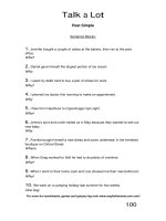 talk a lot 1 past simple 