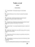 talk a lot 1 sentence blocks clothes 