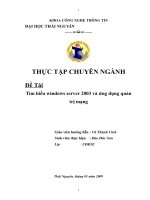 Tìm hiểu windows server 2003 và ứng dụng quản trị mạng 