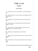 talk a lot 1 sentence blocks shopping 