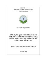 Xây dựng quy trình phân tích diquat và paraquat trong thực phẩm bằng phương pháp sắc ký lỏng hiệu năng cao