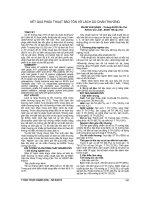 KẾT QUẢ PHẪU THUẬT bảo tồn vỡ LÁCH DO CHẤN THƯƠNG