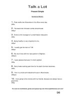 talk a lot 1 present simple 