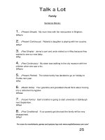 talk a lot 1 sentence blocks family 