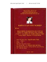 Hoạt động marketing đa cấp tại công ty TNHH thương mại lô hội và công ty TNHH amway việt nam  thực trạng và giải pháp