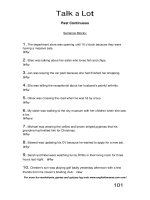 talk a lot 1 past continuous 