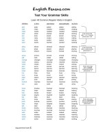learn 40 common regular verbs in english