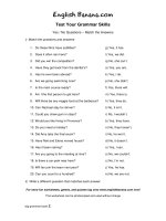 yes no questions match the answers 