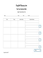 english tenses revision test