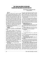 THỰC TRẠNG DINH DƯỠNG của BỆNH NHÂN tại BỆNH VIỆN TRUNG ƯƠNG THÁI NGUYÊN năm 2012