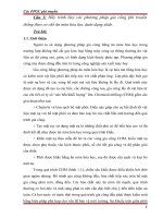 Tiểu luận các phương pháp gia công phi truyền