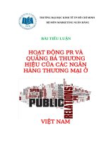 hoạt động pr và quảng bá thương hiệu của các ngân hàng thương mại ở việt nam
