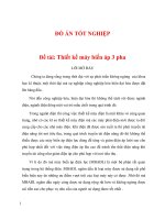 Thiết kế máy biến áp điện lực ba pha ngâm dầu công suất 560KVA