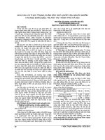 NHU cầu và THỰC TRẠNG CHĂM sóc sức KHOẺ của NGƯỜI NHIỄM HIVAIDS ĐANG điều TRỊ ARV tại THÀNH PHỐ hà nội