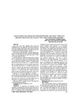 ẢNH HƯỞNG của NỒNG độ PROGESTERONE vào NGÀY TIÊM HCG đến kết QUẢ của các CHU kỳ THỤ TINH TRONG ỐNG NGHIỆM