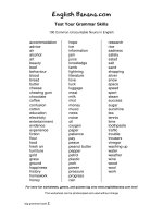 100 common uncountable nouns in english 