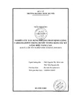 Nghiên cứu xây dựng phương pháp định lượng carbamazepin trong huyết tương bằng sắc ký lỏng hiệu năng cao