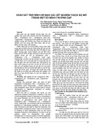 KHẢO sát TÌNH HÌNH CHỈ ĐỊNH các xét NGHIỆM THUỘC bộ mỡ TRONG một số BỆNH THƯỜNG gặp