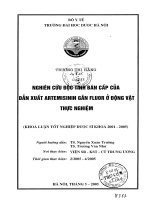 Nghiên cứu độc tính bán cấp của dẫn xuất artemisinin gắn fluor ở động vật thực nghiệm