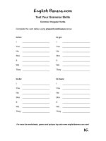 common irregular continuous verbs bgb16