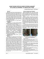 NHÂN TRƯỜNG hợp hội CHỨNG STEVENS JOHNSON DO dị ỨNG ALLOPURINOL tử VONG DO SUY THẬN