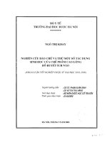 Nghiên cứu bào chế và thử một số tác dụng sinh học của chế phẩm cao lỏng bổ huyết ích não
