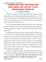 PHƯƠNG PHÁP GIẢI TOÁN PHẢN ỨNG