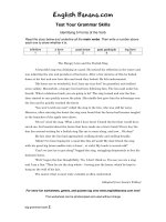 identifying 5 forms of the verb