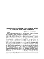 tình trạng dinh dưỡng ở học sinh 11 14 tuổi tại một số trường của 2 quận trung tâm và quận ngoại thành hà nội