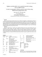 Proceedings VCM 2012 59 Nghiên cứu điều khiển vị trí xy lanh khí nén khi sử dụng  van tỷ lệ MPYE Festo