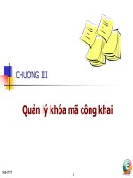 Bài giảng Quản trị mạng: Chương III: Quản lý khóa mã công khai