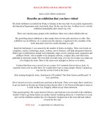 BÀI LUẬN TIẾNG ANH HAY   describe an exhibition that you have visited 