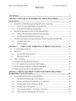 đặc điểm chung về hoạt động marketing trong ngành ngân hàng và chiến lược mô hình 7p trong marketing