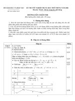 Hướng dẫn chấm thi kỳ thi tốt nghiệp THPT năm 2006 môn Toán  Bổ túc THPT