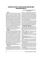 QUAN điểm của cán bộ y tế về CHI TRẢ CHO HOẠT ĐỘNG DINH DƯỠNG TRONG BỆNH VIỆN năm 2012