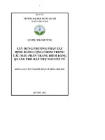 Xây dựng phương pháp xác định hàm lượng crom trong các mẫu phấn trang điểm bằng quang phổ hấp thụ nguyên tử