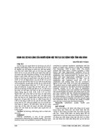 ĐÁNH GIÁ sự hài LÒNG của NGƯỜI BỆNH nội TRÚ tại các BỆNH VIỆN TỈNH hòa BÌNH