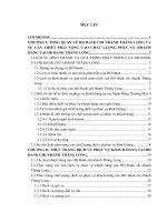 Nâng cao chất lượng dịch vụ phục vụ khách hàng tại HDBank chi nhánh thăng long 