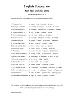 complete the sentences 3