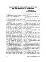 ĐÁNH GIÁ kết QUẢ PHẪU THUẬT PHACO điều TRỊ đục THỂ THỦY TINH BẰNG ĐƯỜNG RẠCH TRÊN GIÁC mạc PHÍA THÁI DƯƠNG