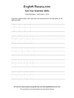 trace numbers with lines 1 to 5 