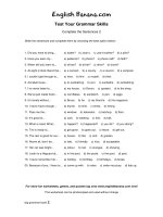 complete the sentences 2