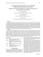 Proceedings VCM 2012 85 ứng dụng thuật toán di truyền hỗ trợ ra quyết định 