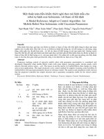 Proceedings VCM 2012 83 một thuật toán điều khiển thích nghi theo mô hình mẫu cho 