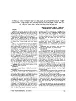 KHẢO sát HÀNH VI NGUY cơ và HIỆU QUẢ CHƯƠNG TRÌNH CAN THIỆP NHẰM GIẢM tỉ lệ NHIỄM HIV TRONG NHÓM NAM NGHIỆN CHÍCH MA TUÝ và PHỤ nữ mại dâm TRÊN địa bàn TỈNH NGHỆ AN