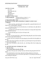 KẾ HOẠCH GIẢNG dạy mon sinh hoc thpt