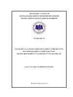 Luận văn thạc sĩ  2015 ảnh hưởng của chương trình phát triển cà phê bền vững đến nông hộ trồng cà phê ở việt nam trường hợp nghiên cứu tại huyện cư mgak, đăk lắk 