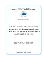 Luận văn thạc sĩ  2015 tác ĐỘNG từ sự QUAN tâm của tổ CHỨC lên mối QUAN hệ CĂNG THẲNG và hài LÒNG TRONG CÔNG VIỆC của NHÂN VIÊN KINH DOANH tại THÀNH PHỐ hồ CHÍ MINH 