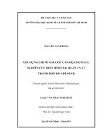 Luận văn thạc sĩ  xây dựng chỉ số giá gốc căn hộ chung cư nghiên cứu điển hình tại quận 2 và 7 thành phố hồ chí minh 