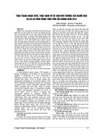 THỰC TRẠNG NHẬN THỨC, THỰC HÀNH về vệ SINH môi TRƯỜNG của NGƯỜI dân tại BA xã VÙNG NÔNG THÔN TỈNH hải DƯƠNG năm 2012